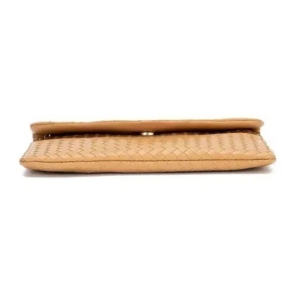 Giselle Paris Esme Woven Clutch Camel NWT